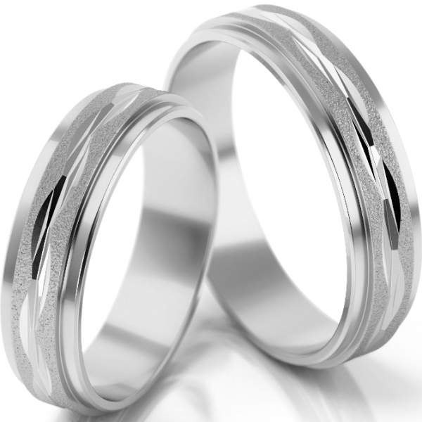 Trauringe Weissgold (333) ohne Steine