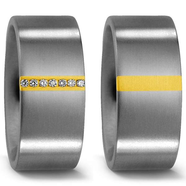 Trauringe Gelbgold Brillant Titan Factory 50983