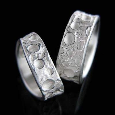 Trauringe Silber Natur im Design - Lotoskolben