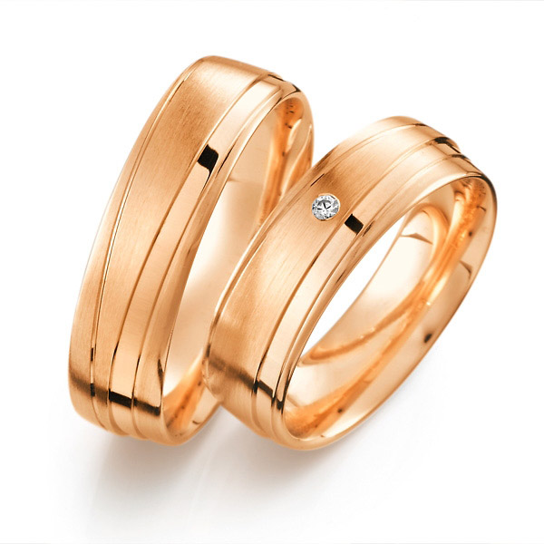 Verlobungsringe in Roségold mit hohem Kupferanteil