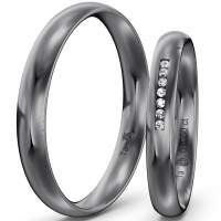 Trauringe Tantal mit Brillant 0.035 ct. | (im Kanal) Trauringe Tantal mit Brillant 0.035 ct. | (im Kanal)