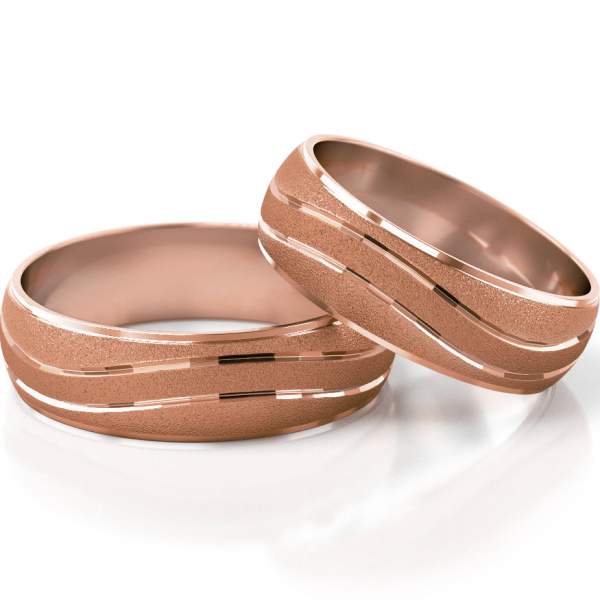 Trauringe Rotgold (333) ohne Steine