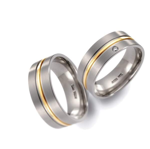 Trauringe Gelbgold Brillanten Titan Factory 51438