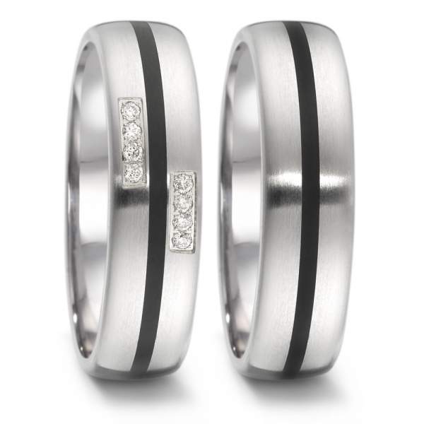 Verlobungsringe Edelstahl Brillanten TeNo 064.25P01.D50.XX