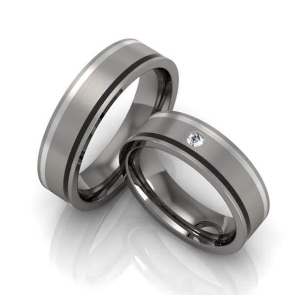 Verlobungsringe Titan Keramik Zirkonia ID940