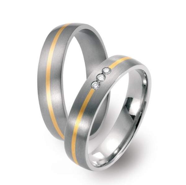 Trauringe Gelbgold Brillanten Titan Factory 51261