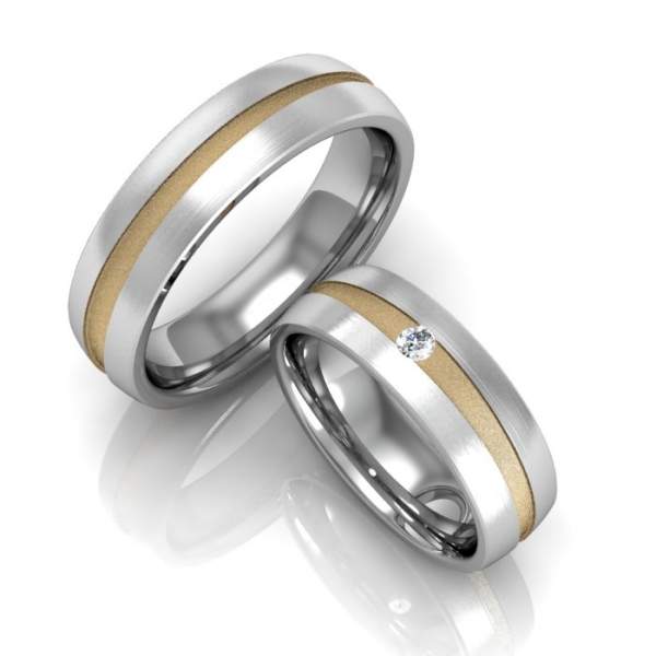 Trauringe Silber Brillant ID893