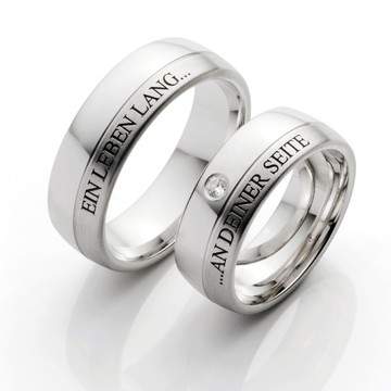 Verlobungsringe Silber mit individueller Gravur