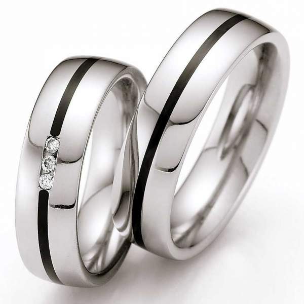 Trauringe Steel Ceramic Brillant 88/01410