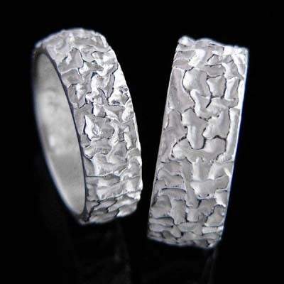 Trauringe Silber Natur im Design - Alunuss