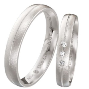 Eheringe aus Weißgold 750
