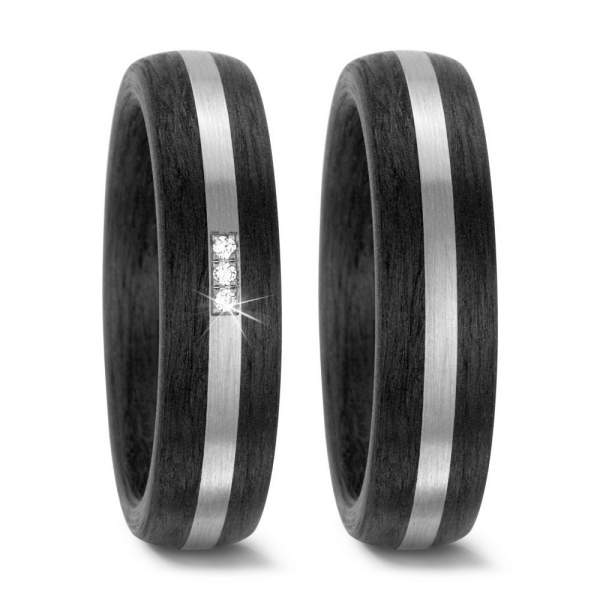 Trauringe Carbon Palladium Brillanten Titan Factory 59318