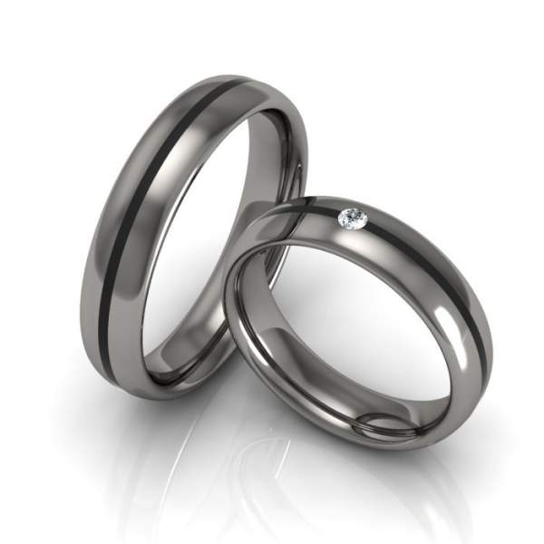 Verlobungsringe Titan Keramik ID932