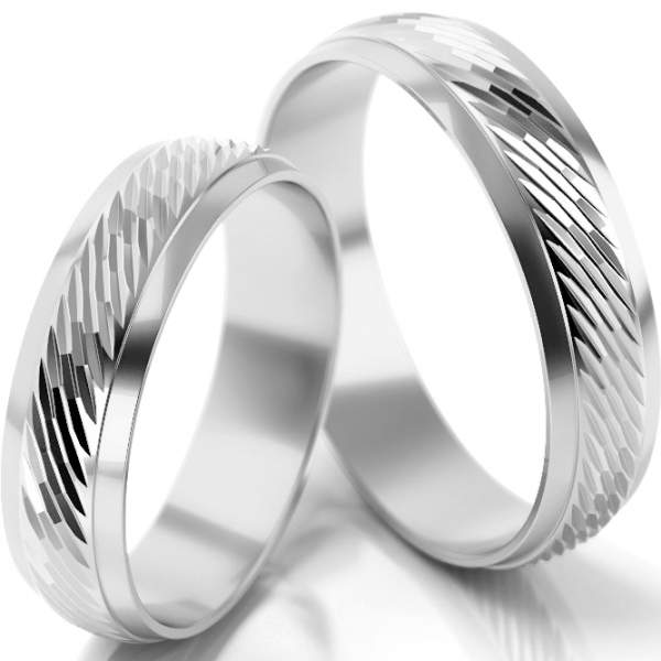 Trauringe Weissgold (333) ohne Steine