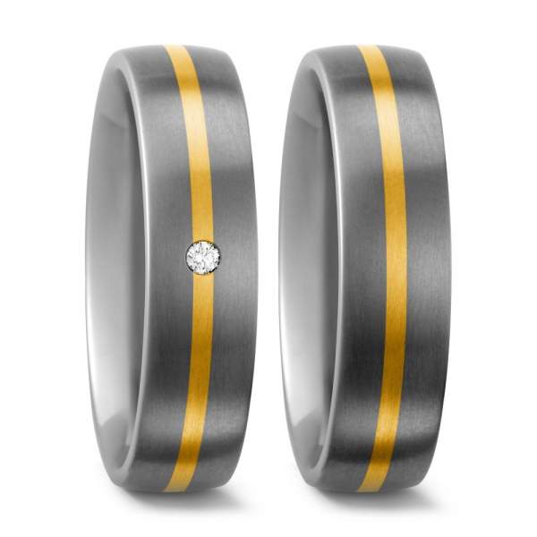 Trauringe Gelbgold Brillanten Titan Factory 51078