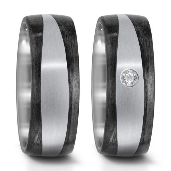 Trauringe Carbon Brillant Titan Factory 52482