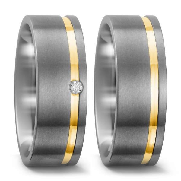 Trauringe Gelbgold Brillanten Titan Factory 51301