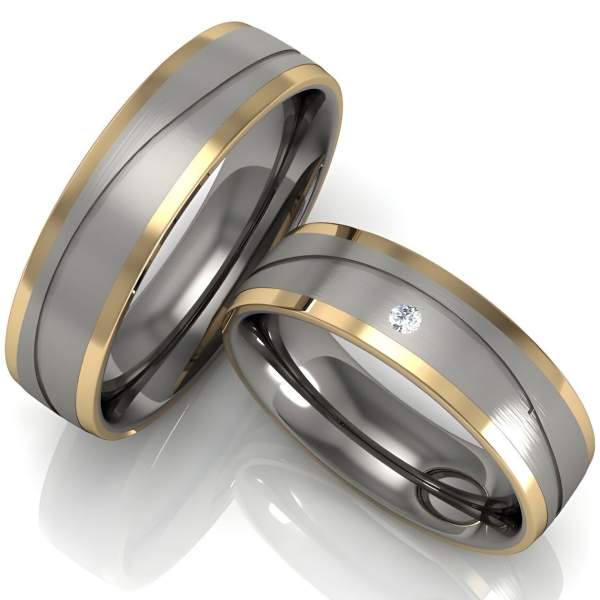 Trauringe Titan Gold Brillant 78/80020