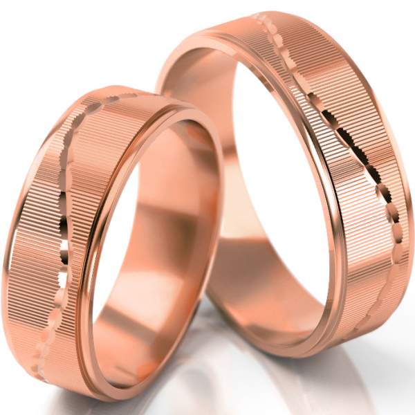 Trauringe Rotgold (333) ohne Steine