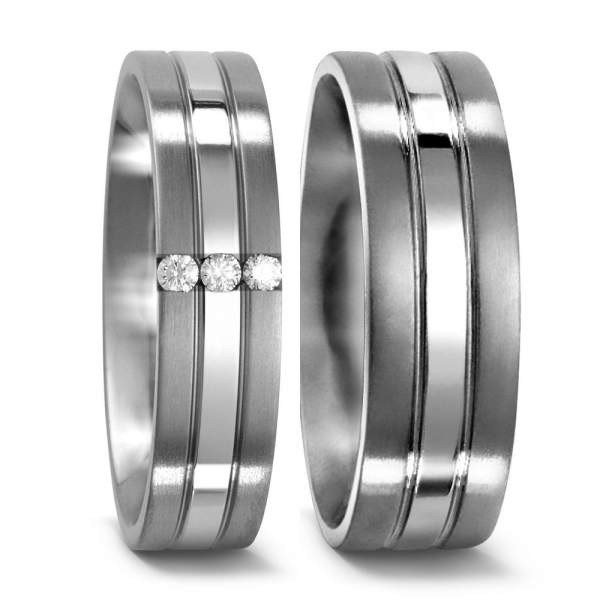 Trauringe Brillanten Titan Factory 50947