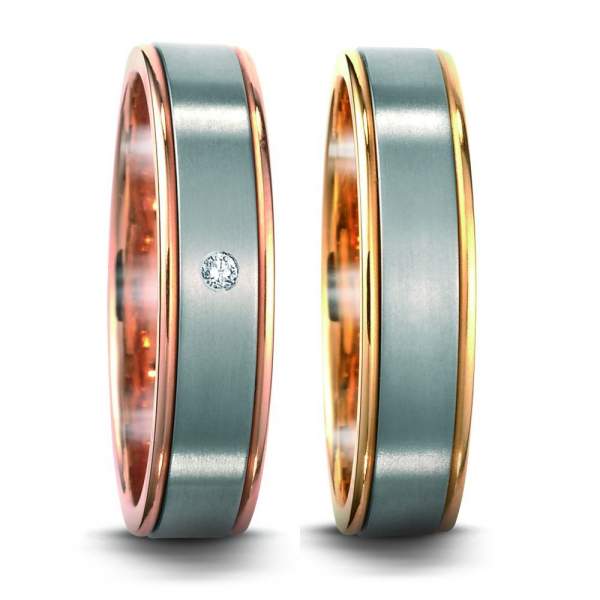 Trauringe Rotgold Brillant Titan Factory 51211