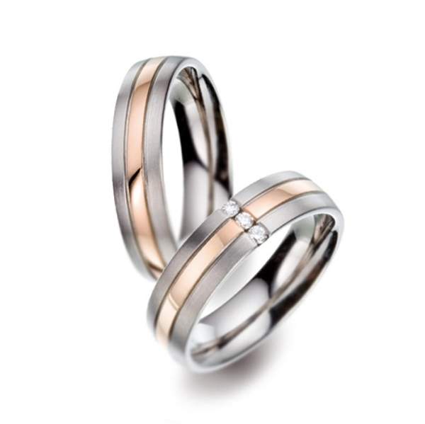 Trauringe Rotgold Brillanten Titan Factory 51597