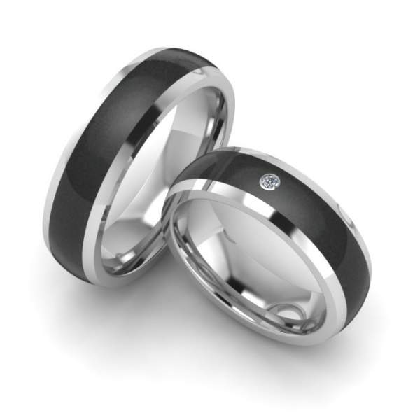 Verlobungsringe Steel Ceramic Emotion Brillant 88/80030