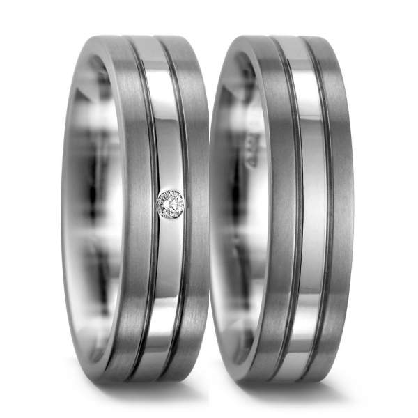 Trauringe Palladium Brillanten Titan Factory 50963