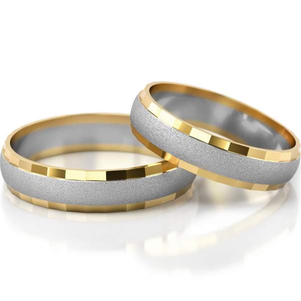 Trauringe Gelbgold-Weissgold (333) ohne Steine