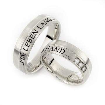 Trauringe Weißgold 585 Brillanten ID180