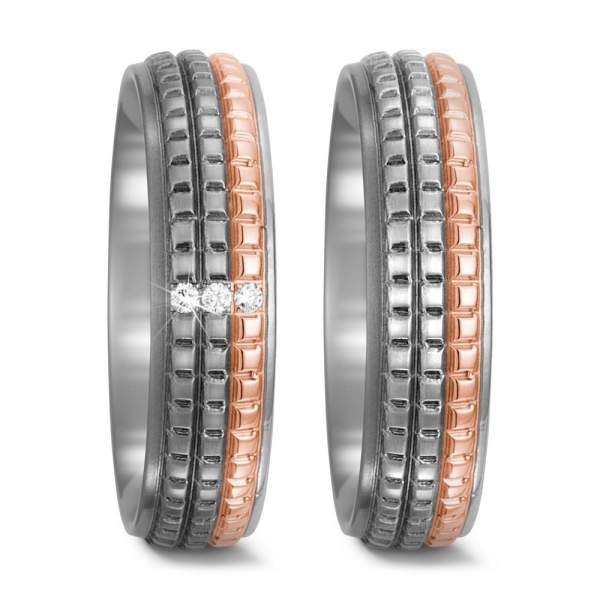 Trauringe Rotgold Brillant Titan Factory 52502