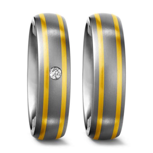 Trauringe Gelbgold Brillant Titan Factory 51118