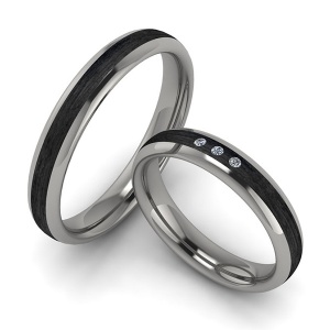 Verlobungsringe für Paare aus Carbon