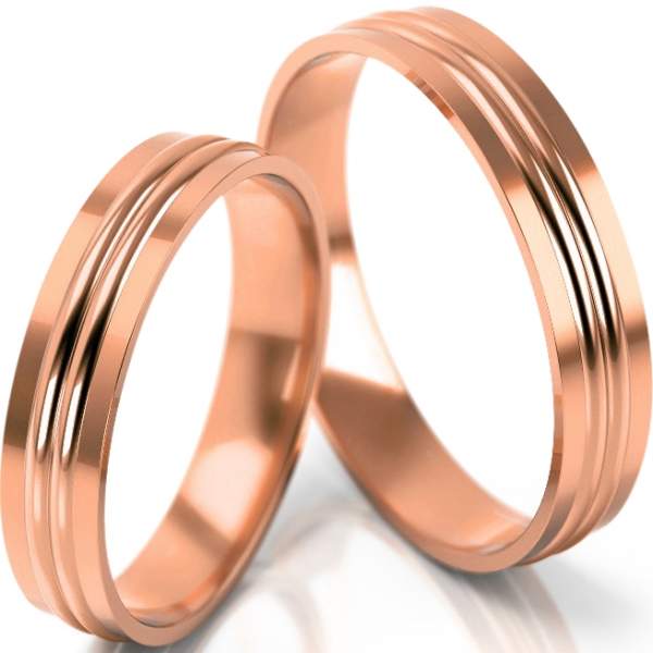 Trauringe Rotgold (333) ohne Steine