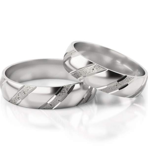 Trauringe Weissgold (333) ohne Steine