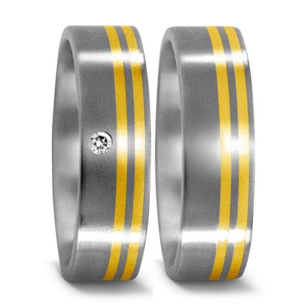 Trauringe Gelbgold Brillanten Titan Factory 50957