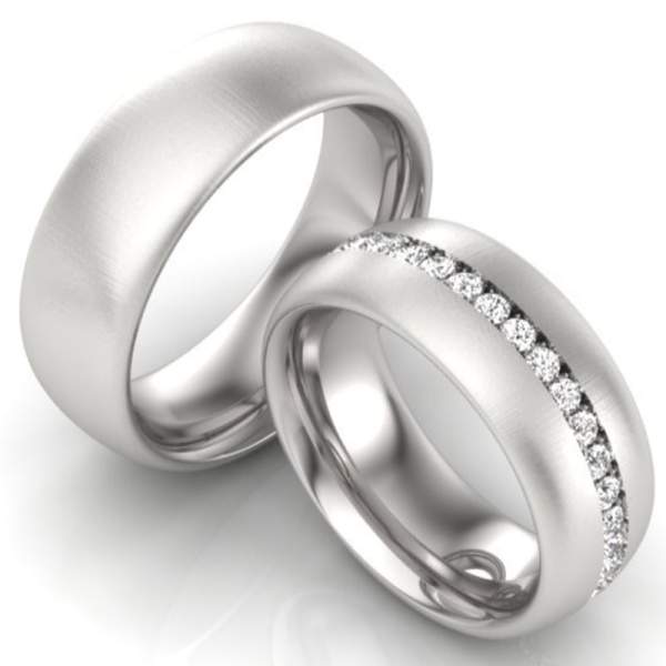 Verlobungsringe Silber Zirkonia rundherum