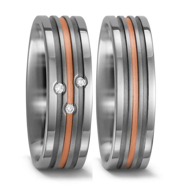 Trauringe Rotgold Brillanten Titan Factory 52418_3