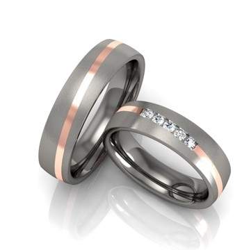 Trauringe Titan Gold Brillant 78/80110