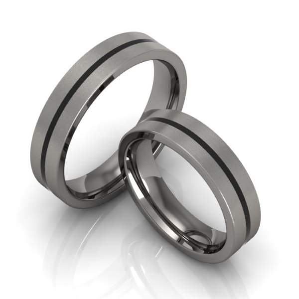 Verlobungsringe Titan Keramik ID922