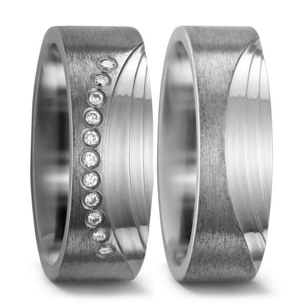 Trauringe Brillant Titan Factory 52412