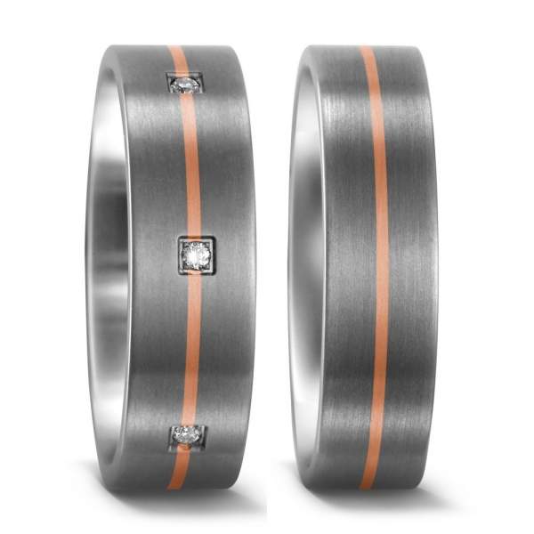 Trauringe Rotgold Brillant Titan Factory 51660