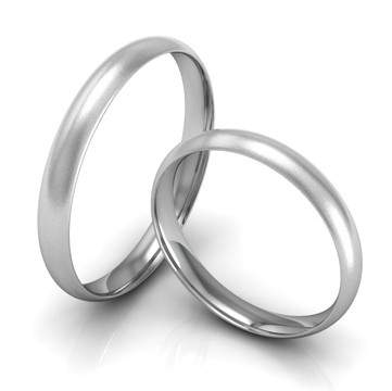 Silberringe schlicht mit gewölbter Oberfläche