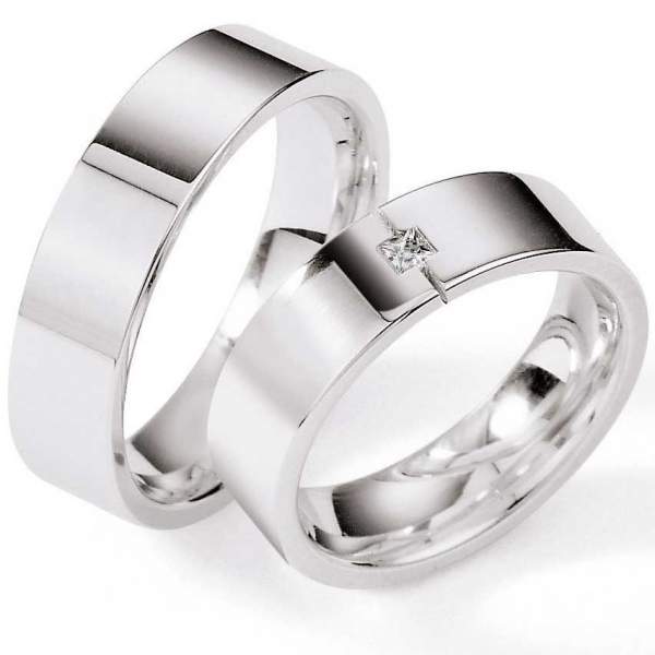 Partnerringe Silber Brillant 55/01130