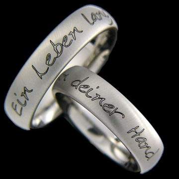 Partnerringe Gravur Edelstahl ID227