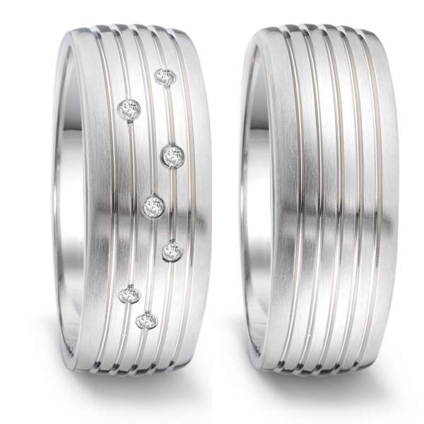 Verlobungsringe Edelstahl Brillanten TeNo 069.26S01.D53.XX