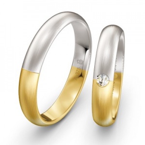 Trauringe in Bicolor Weißgold-Gelbgold