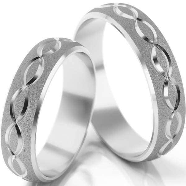 Trauringe Weissgold (333) ohne Steine