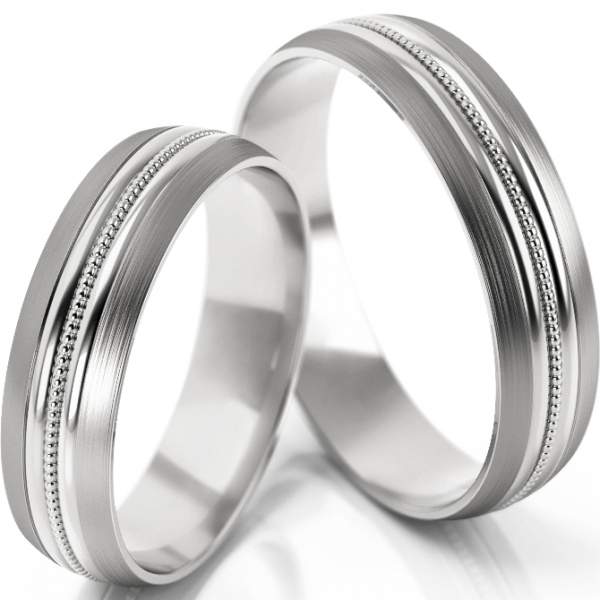 Trauringe Weissgold (333) ohne Steine