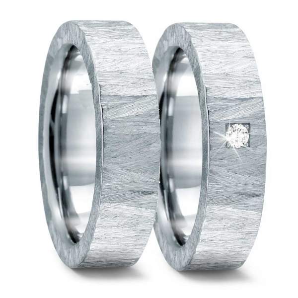 Trauringe Edelstahl Brillanten TitanFactory 59310